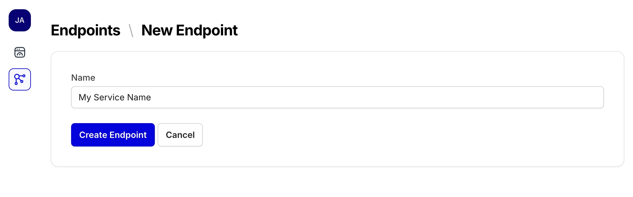Creating a new endpoint